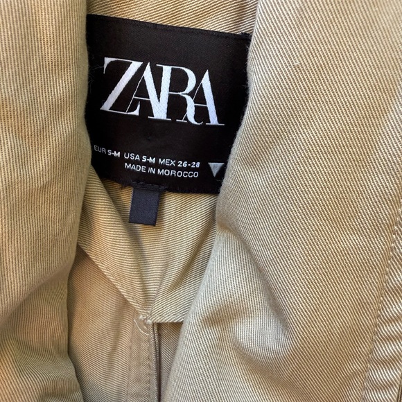 Zara Light Tan Trendy Trench - Picture 4 of 6